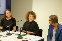 Presentation with L. Puska, Åsa Lie and Merzedes Sturm-Lie at M HKA